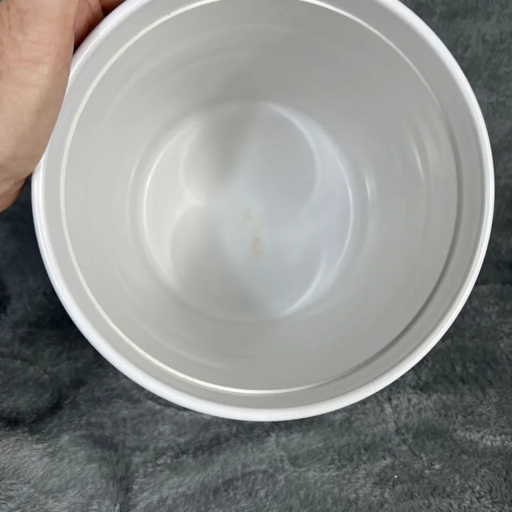 Vintage Heller Sergio Asti Ice Bucket White Mid Century Modern 1970s WITH LINER